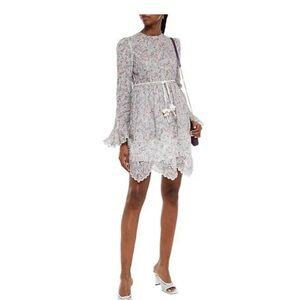 Zimmermann Floral Lace Trim Dress
